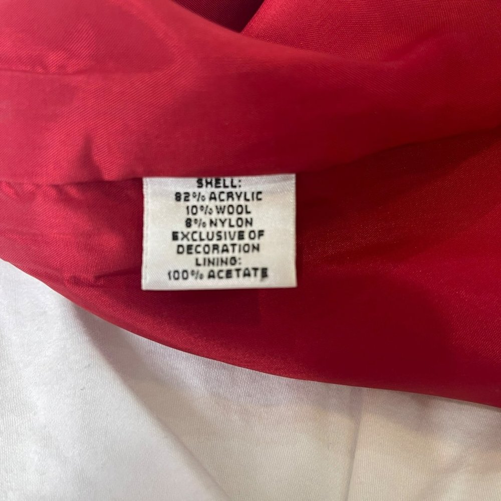 Talbots Petites Red Wool Pencil Skirt Size 4 - Picture 4 of 10